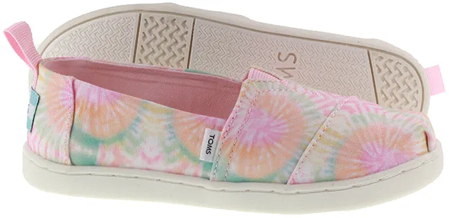 Toms Shoes Kids Canvas Alpargata Tie Dye Pink