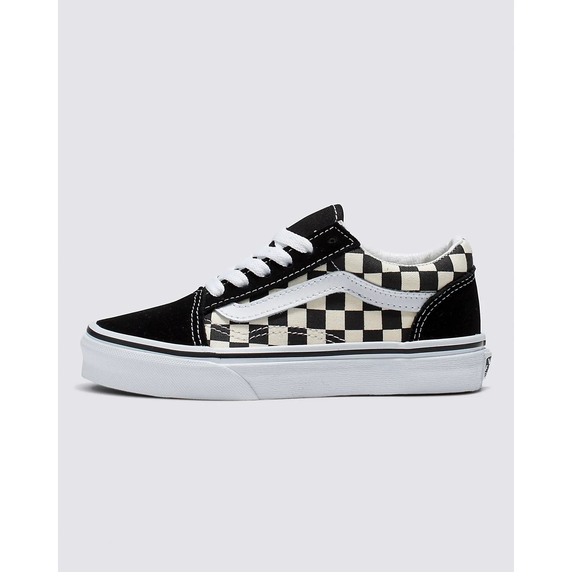 Vans Kid's Check Old Skool Shoes - Black / White