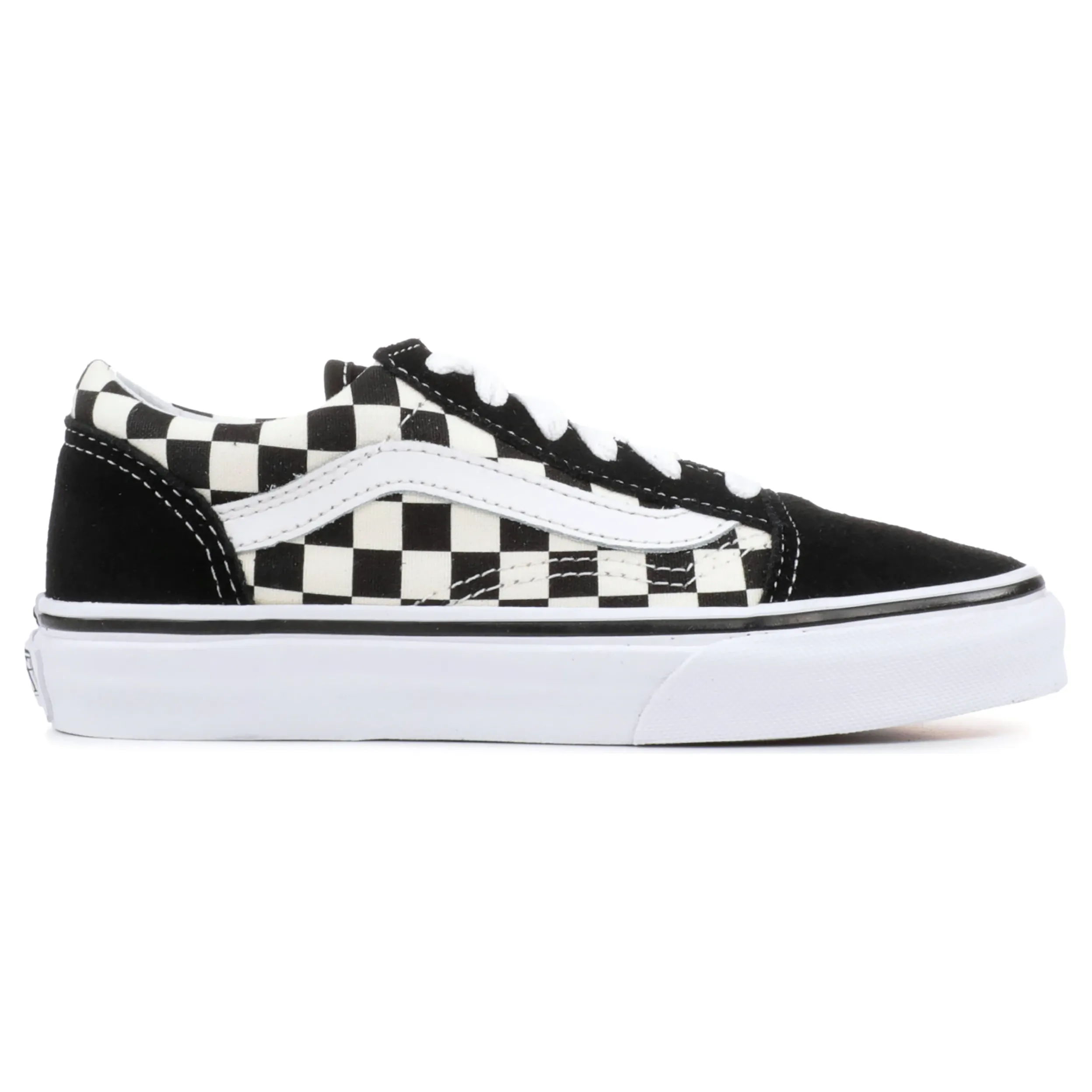 Vans Kid's Check Old Skool Shoes - Black / White