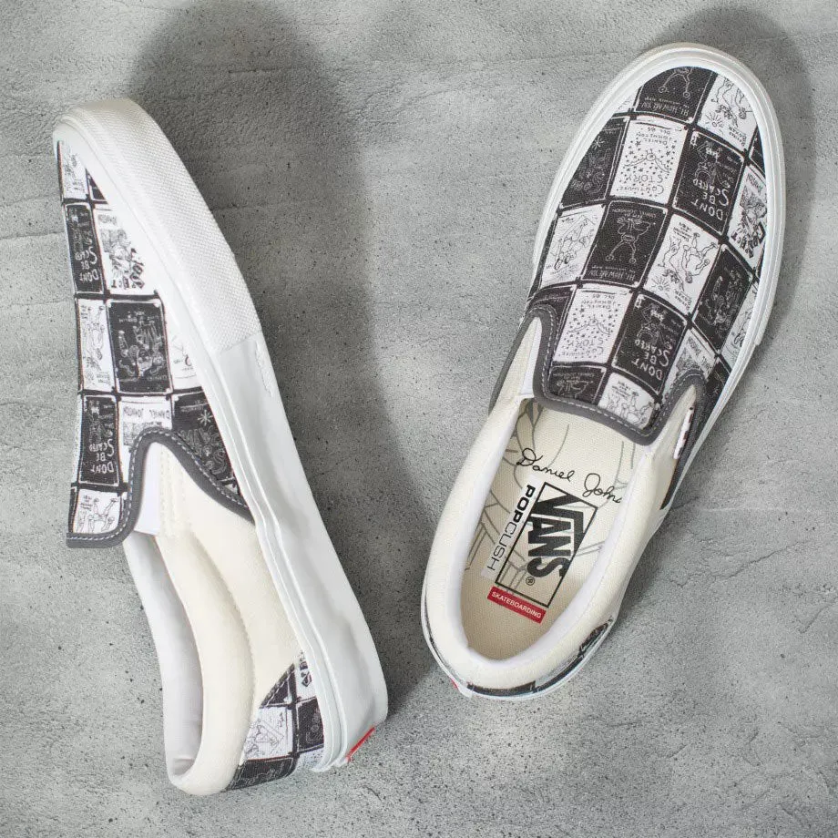 VANS SKATE ERA DANIEL JOHNSTON RAVEN SLIP-ON