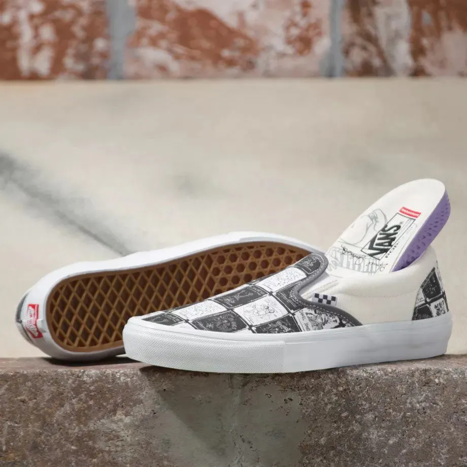 VANS SKATE ERA DANIEL JOHNSTON RAVEN SLIP-ON