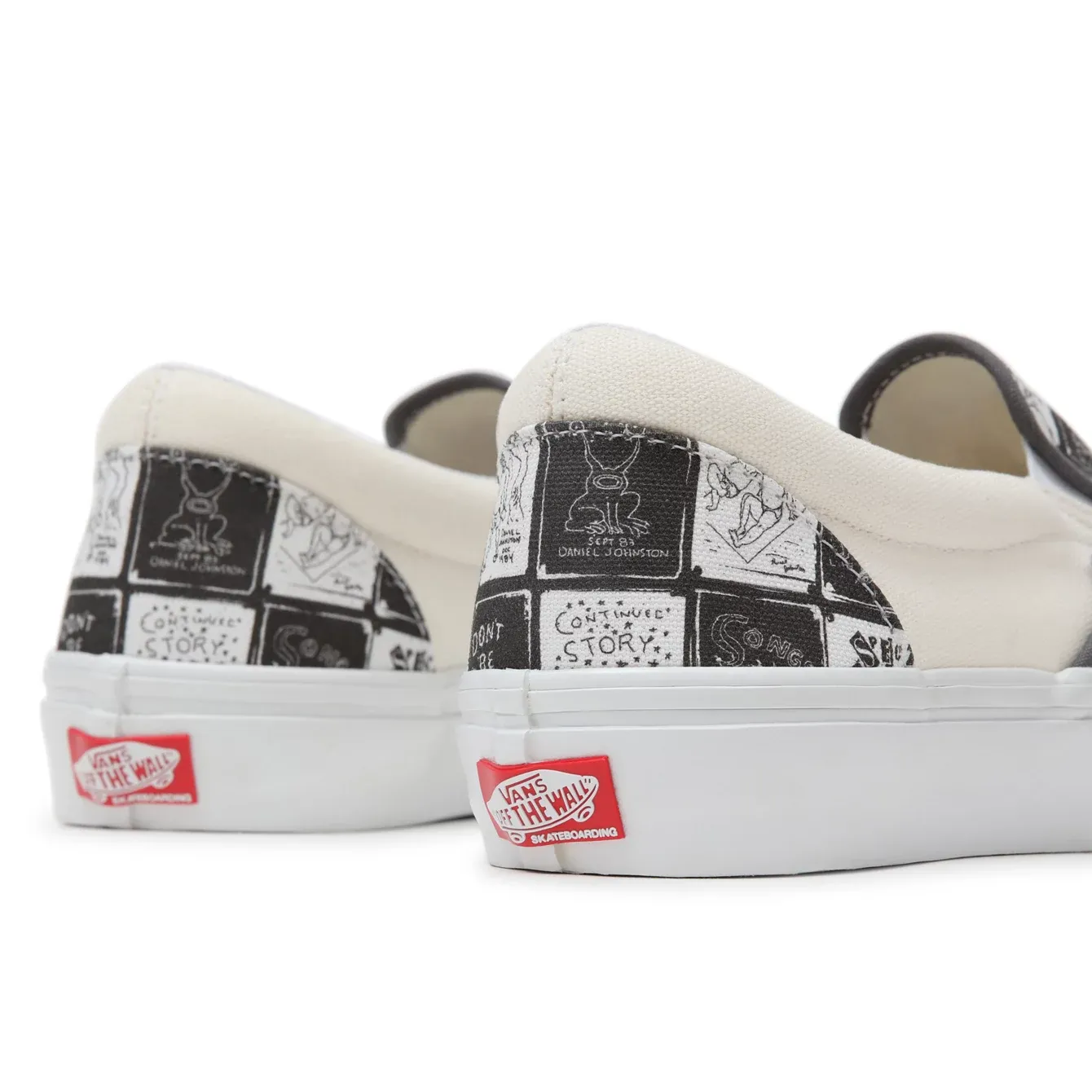 VANS SKATE ERA DANIEL JOHNSTON RAVEN SLIP-ON