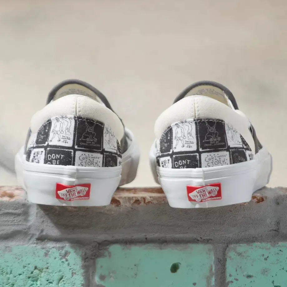 VANS SKATE ERA DANIEL JOHNSTON RAVEN SLIP-ON