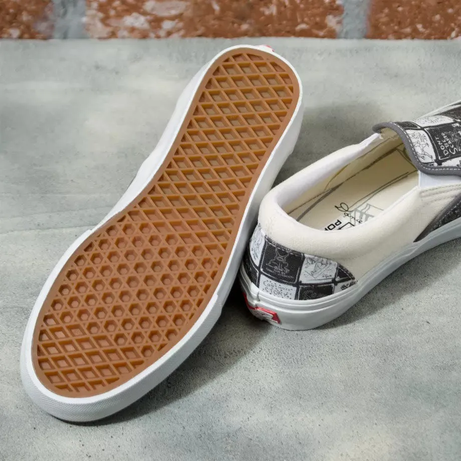 VANS SKATE ERA DANIEL JOHNSTON RAVEN SLIP-ON