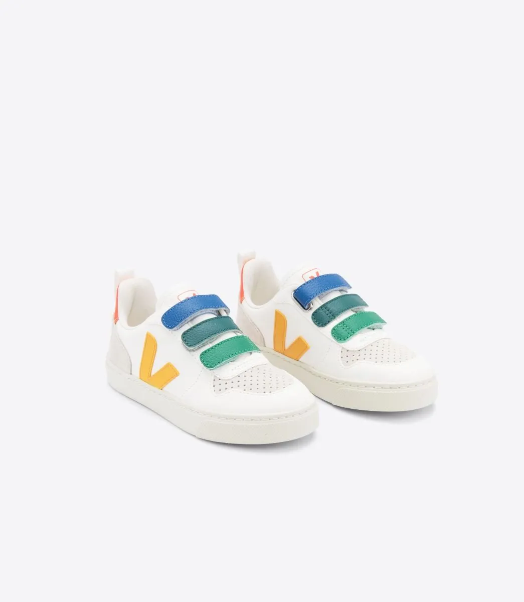 Veja Kids V-10 Chromefree Leather Multico White Ouro Trainers