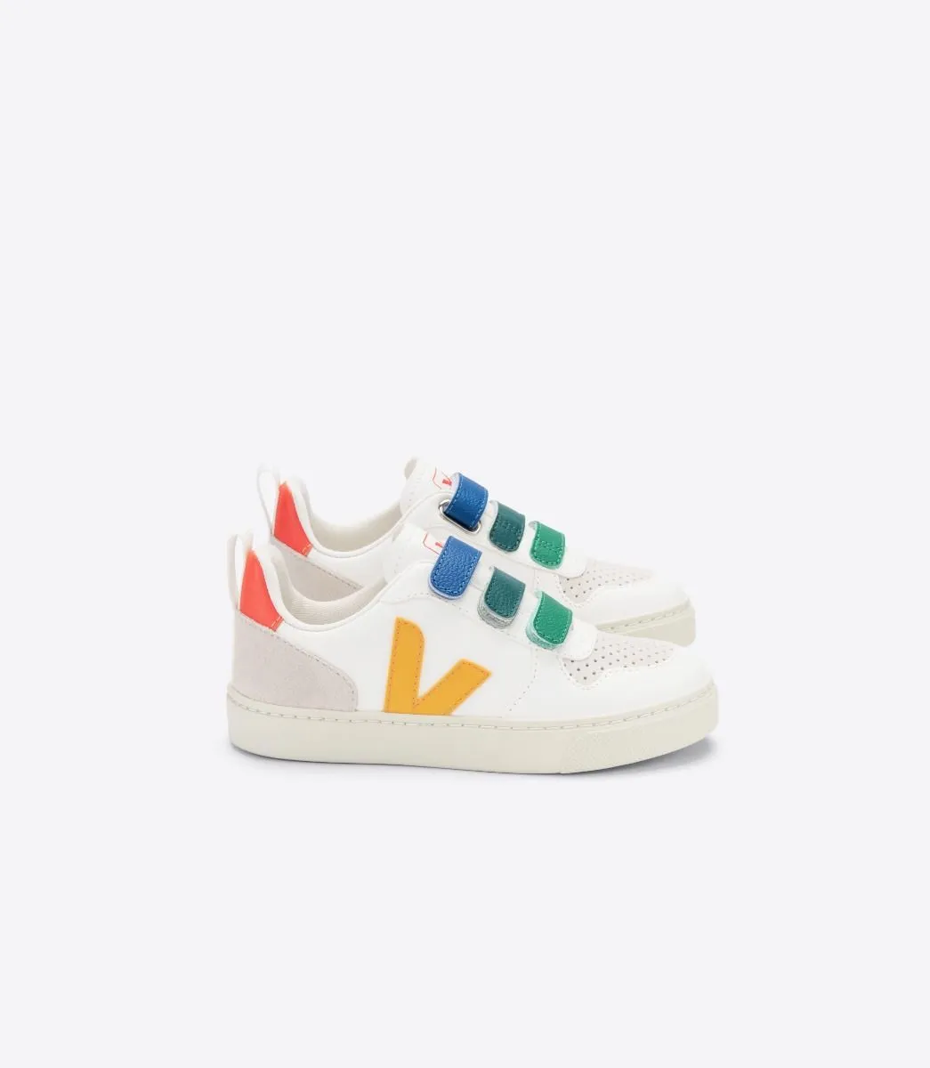 Veja Kids V-10 Chromefree Leather Multico White Ouro Trainers