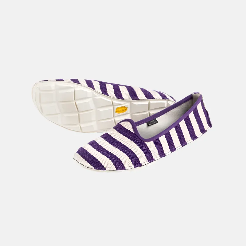 Vibram OneQ Stripes Womens Casual Shoes -WhitePurple