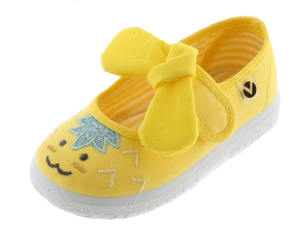 Victoria Girl's Mary Jane Canvas Sneakers, Amarillo