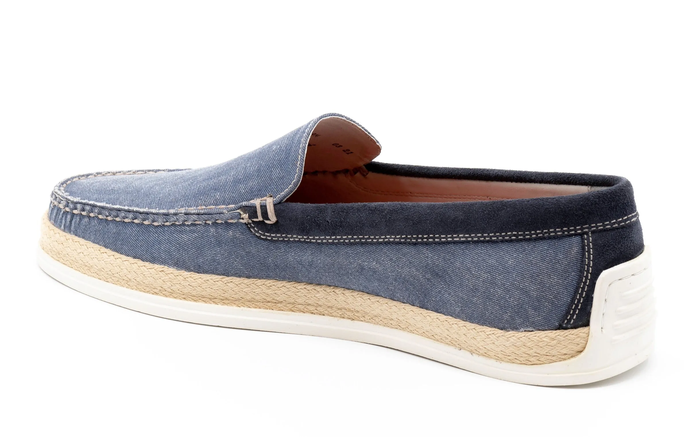 Watercolor Canvas Venetian Loafers - Ocean