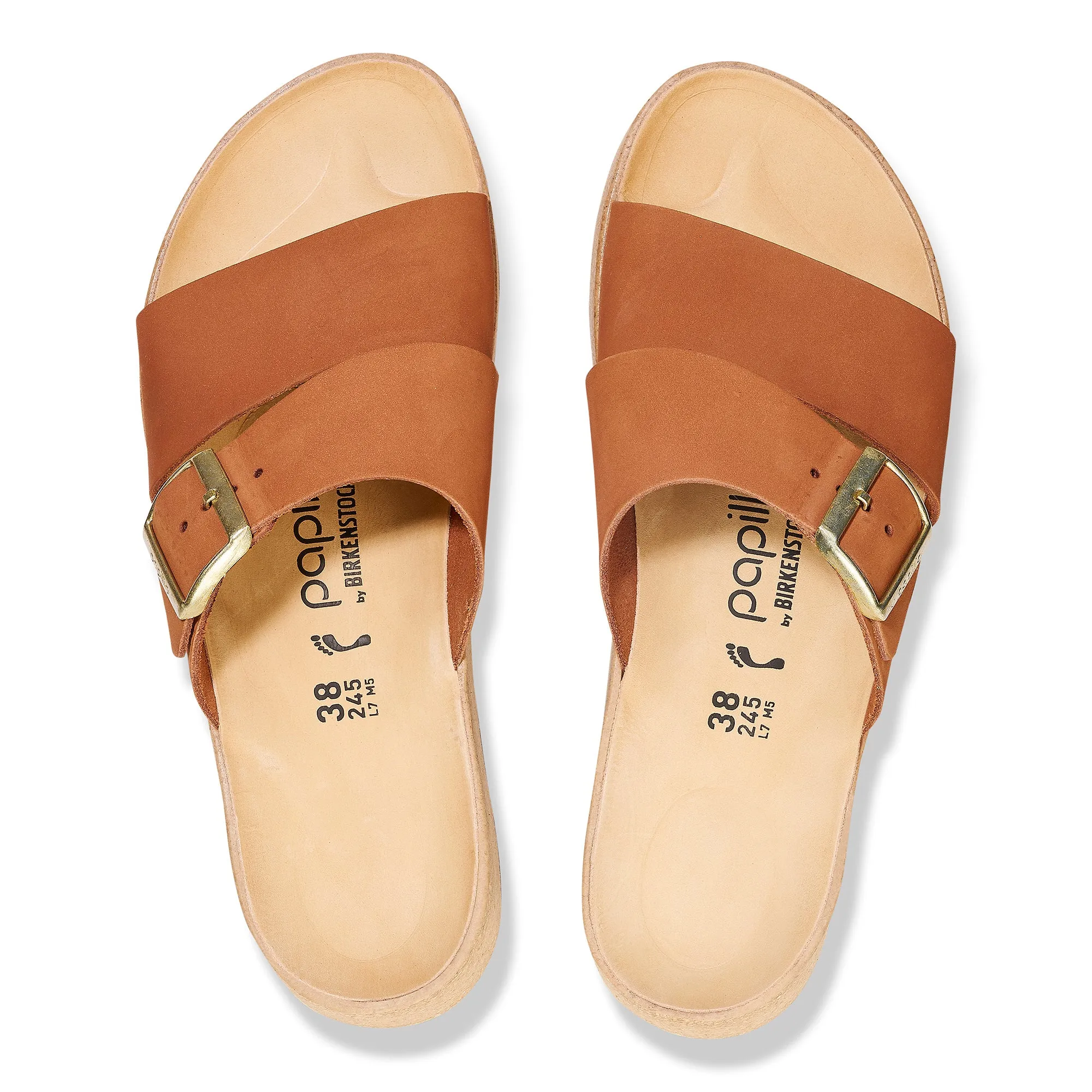 Women's Birkenstock Papillio Almina Nubuck Leather Color: Pecan