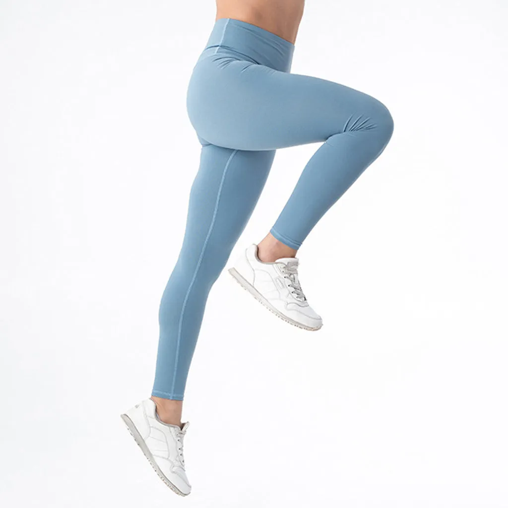 Women's high waist yoga tights outdoor fitness running pants