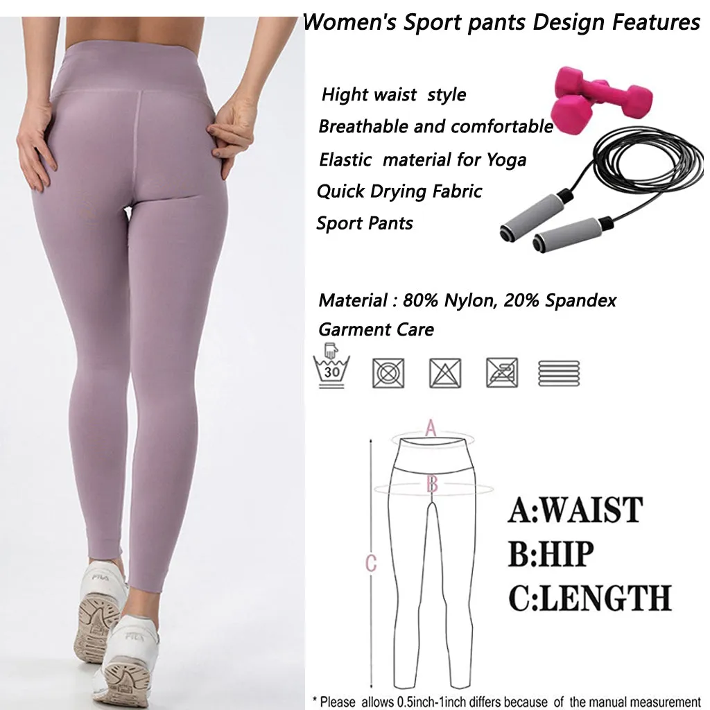 Women's high waist yoga tights outdoor fitness running pants