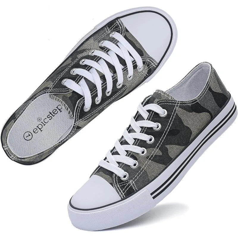 Women's Mono Canvas Lace-Up Sneakers