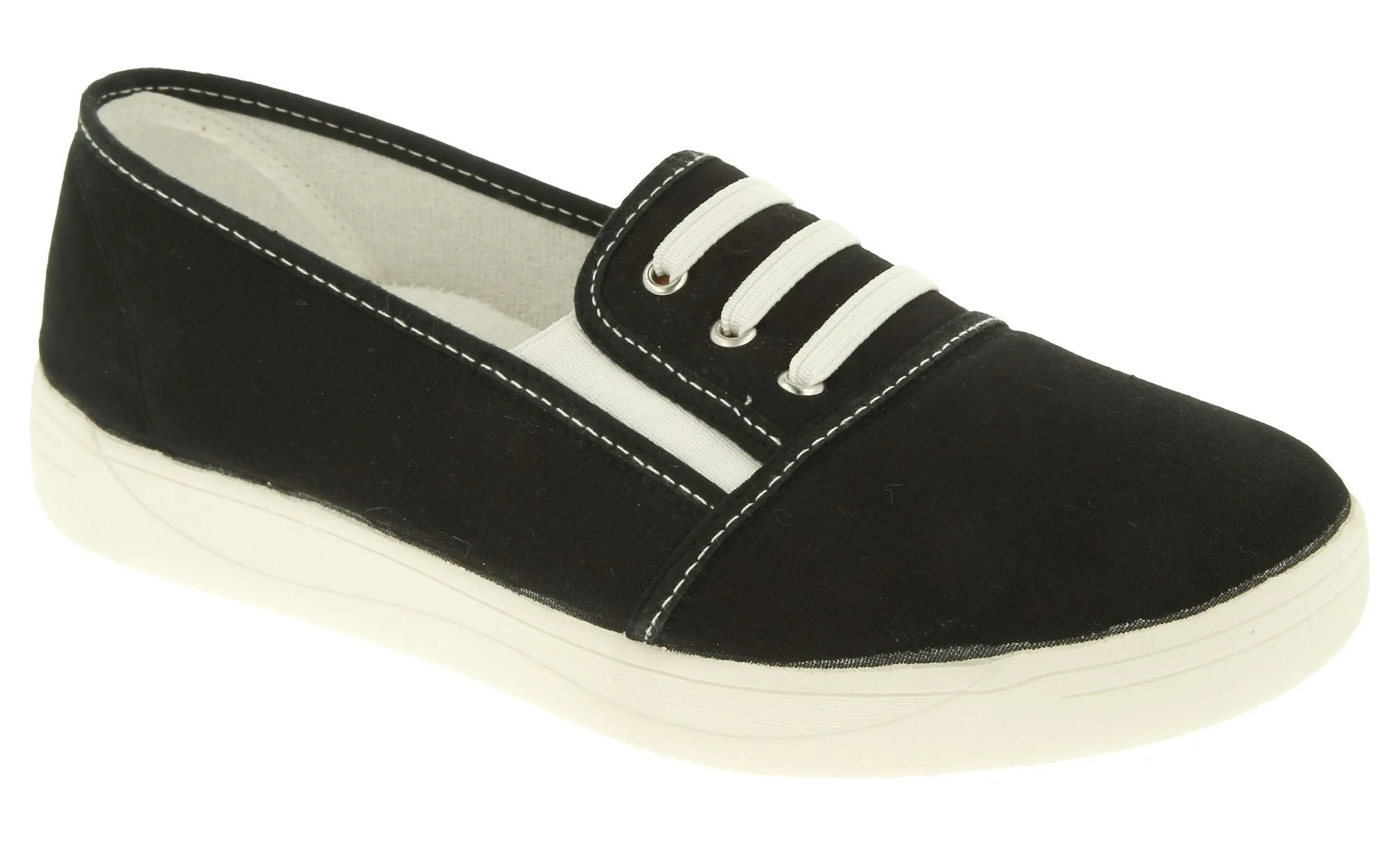 Womens Wide Fit DB Coup Canvas