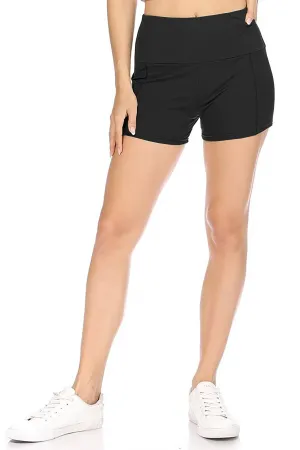 Women's Yoga Fitness Workout Running Shorts Side Pocket