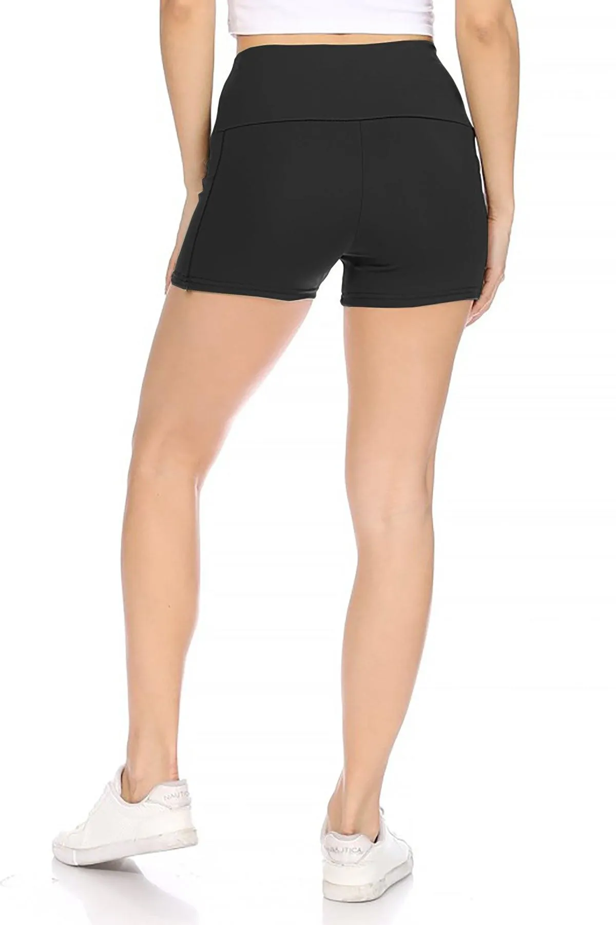 Women's Yoga Fitness Workout Running Shorts Side Pocket