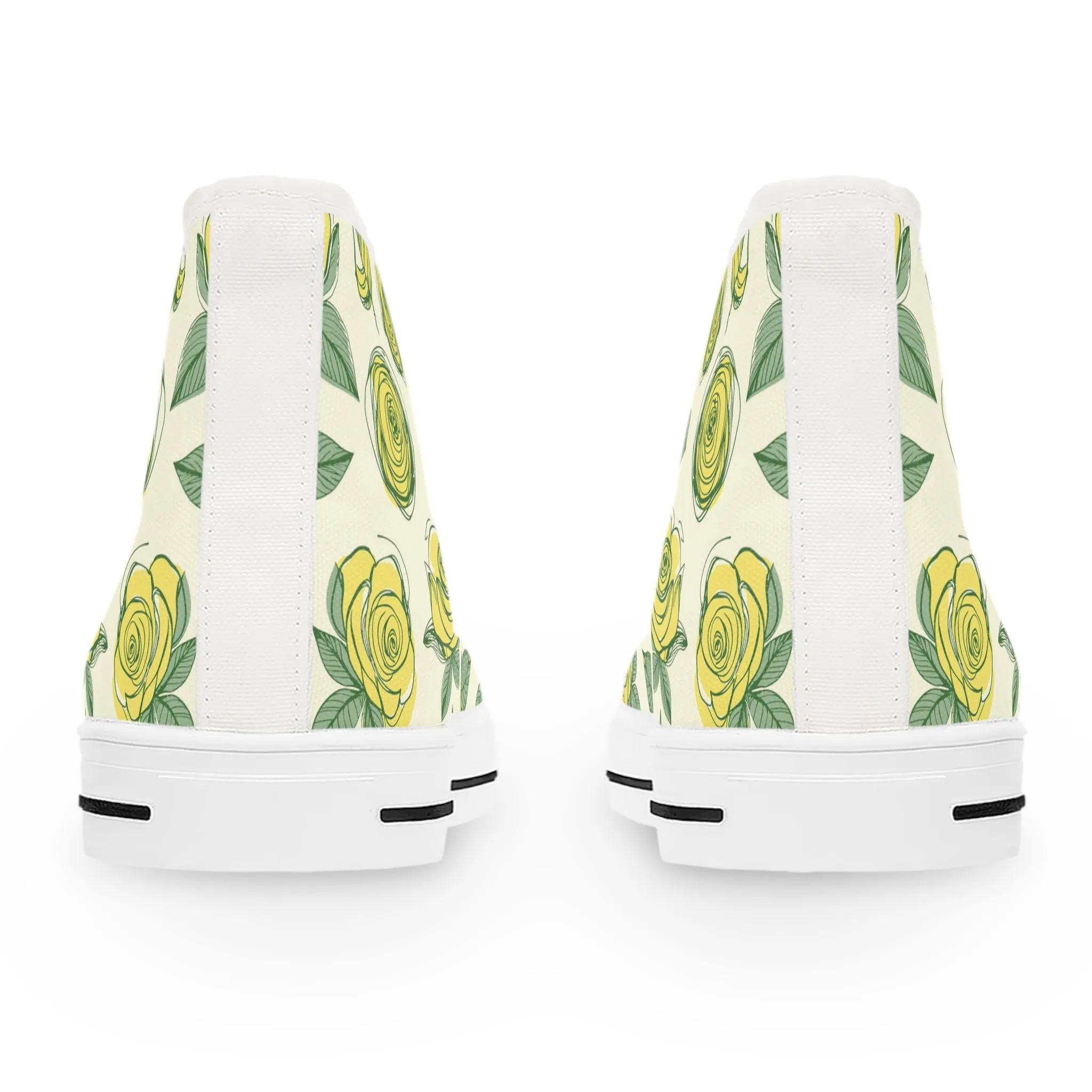 Yellow Roses Women's High Top Sneakers